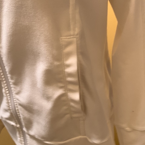 Y2K Nike Fit Dry White Double Zip Front Women's Turtleneck Jacket - Picture 3 of 9